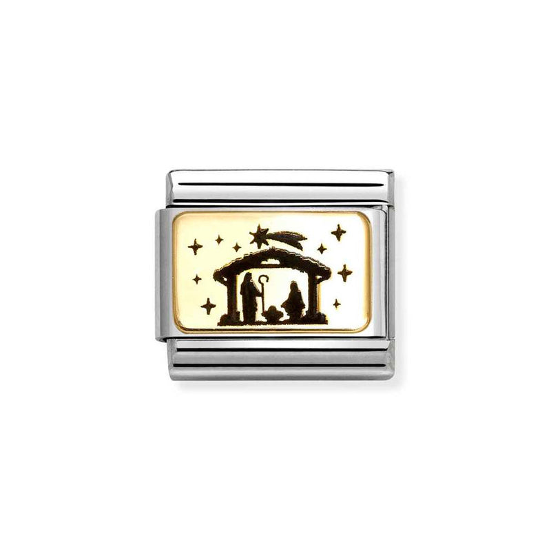 Nomination Classic Link Nativity Charm in Gold