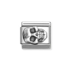 Nomination Classic Link Skull Charm in Silver