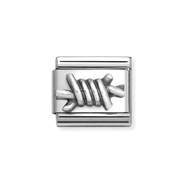 Nomination Classic Link Barbed Wire Charm in Silver