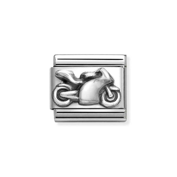 Nomination Classic Link Motorbike Charm in Silver