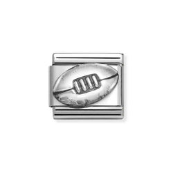 Nomination Classic Link Rugby Ball Charm in Silver