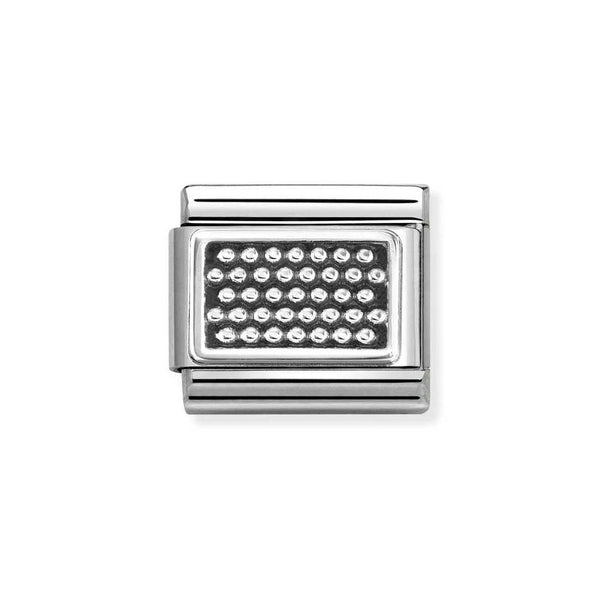 Nomination Classic Link Striped Dots Charm in Silver