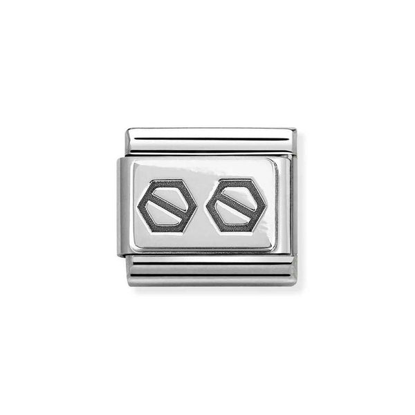 Nomination Classic Link 2 Hex Screws Charm in Silver