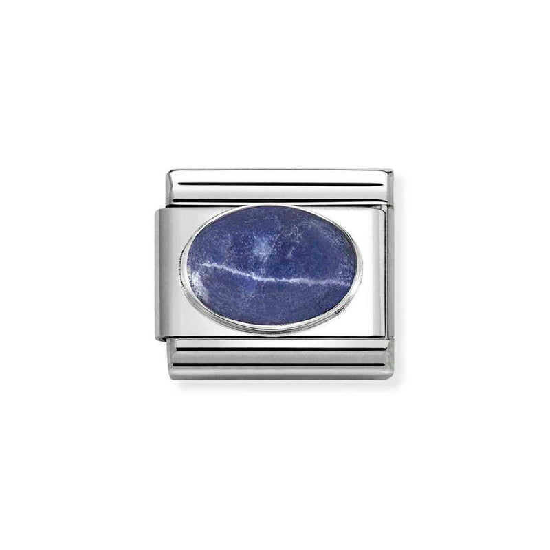 Nomination Classic Link Sodalite Stone Charm in Silver