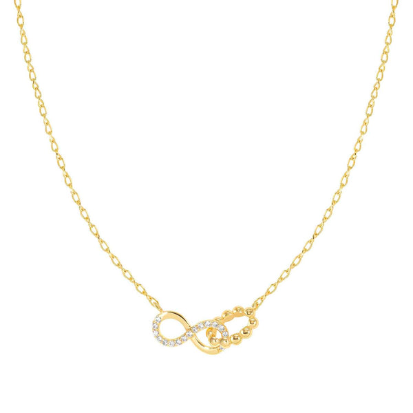 Nomination Lovecloud Infinity Necklace with CZ Yellow Gold