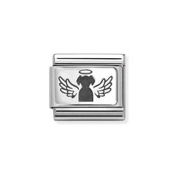 Nomination Classic Link Angel Dog Charm in Silver