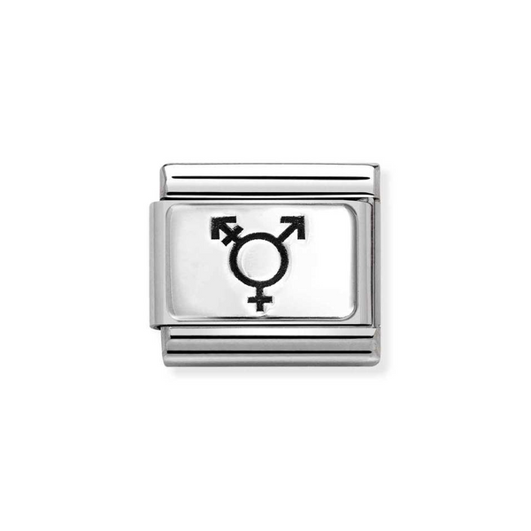 Nomination Classic Link Transgender Symbol Charm in Silver