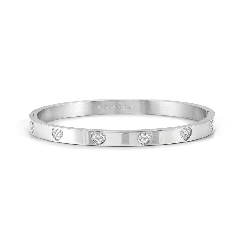 Nomination Pretty Bangles Silver Hearts with CZ