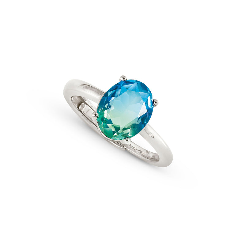 Nomination Symbiosi Ring Blue-Green Silver