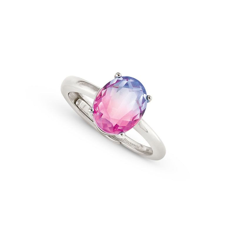 Nomination Symbiosi Ring Pink-Purple Silver