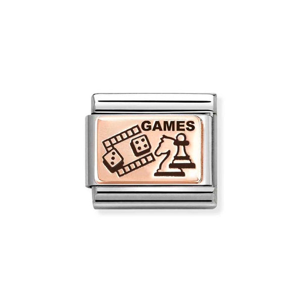 Nomination Classic Link Board Games Charm in Rose Gold