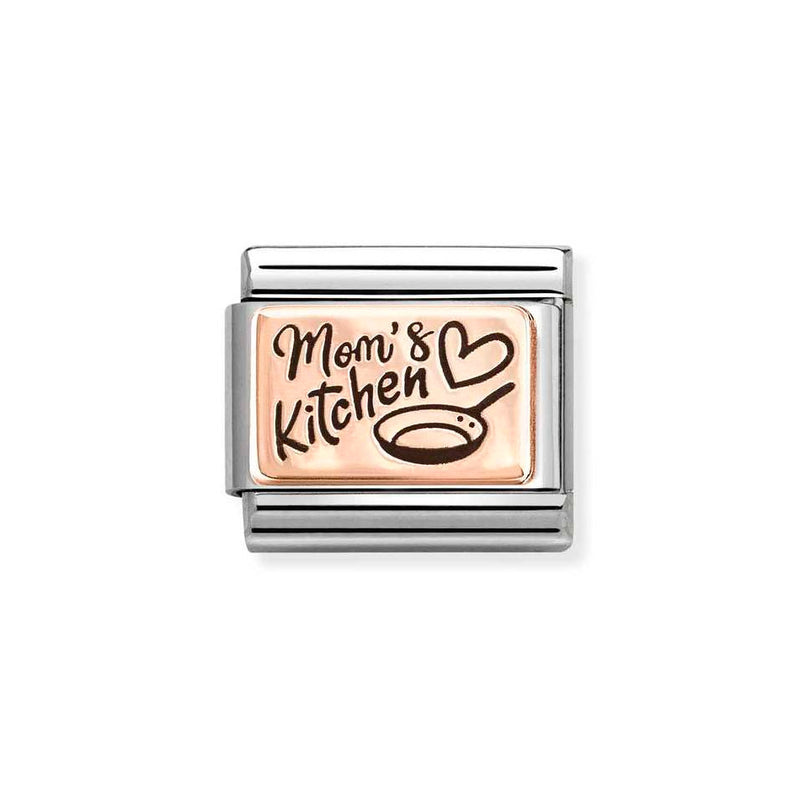 Nomination Classic Link Moms Kitchen Charm in Rose Gold