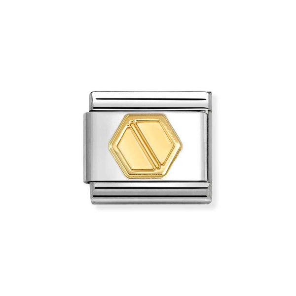 Nomination Classic Link Hex Nut Charm in Gold