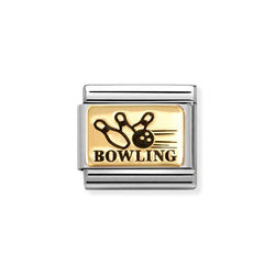 Nomination Classic Link Bowling Charm in Gold