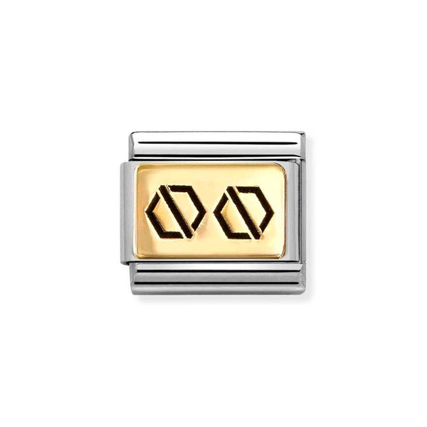 Nomination Classic Link Hex Nuts Charm in Gold