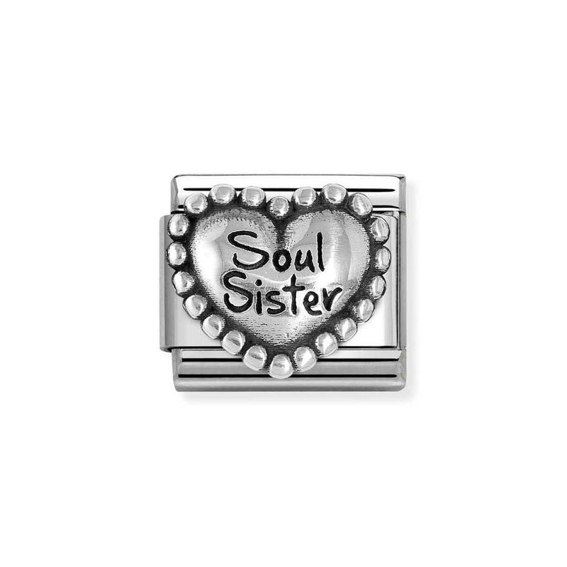 Nomination Classic Link Soul Sister Heart Charm in Silver