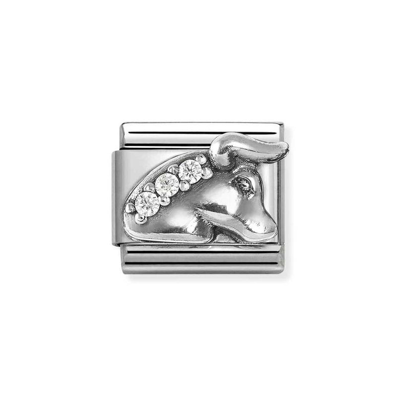 Nomination Classic Link Zodiac Taurus with CZ Charm in Silver