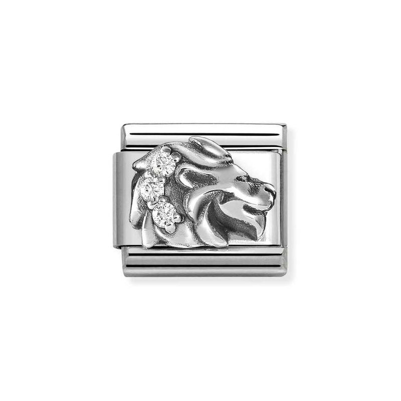 Nomination Classic Link Leo with CZ Charm in Silver