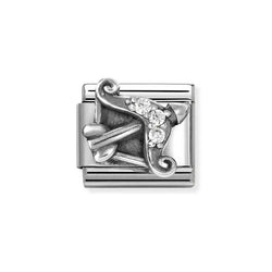 Nomination Classic Link Sagittarius with CZ Charm in Silver