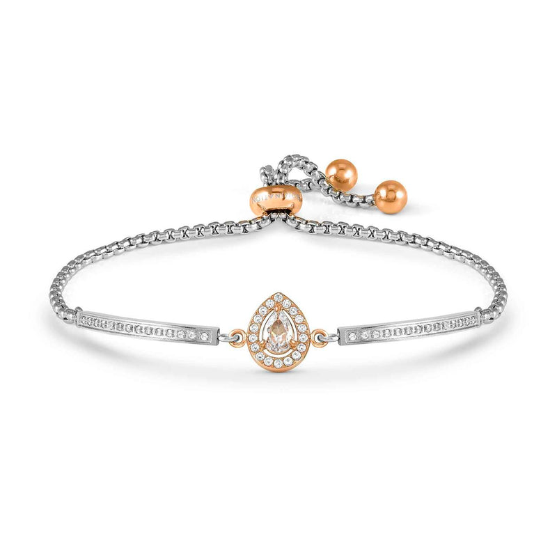 Nomination Royal Dream Collection Teardrop White Crystal & CZ Bracelet rose gold