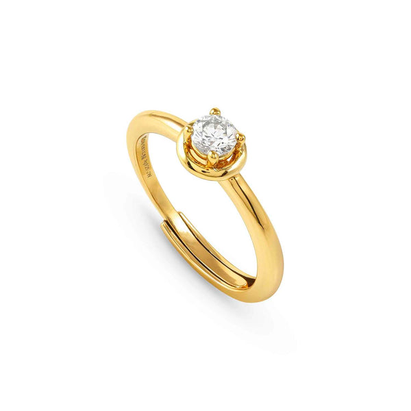 Nomination Cosmic Love Ring Circle with CZ gold