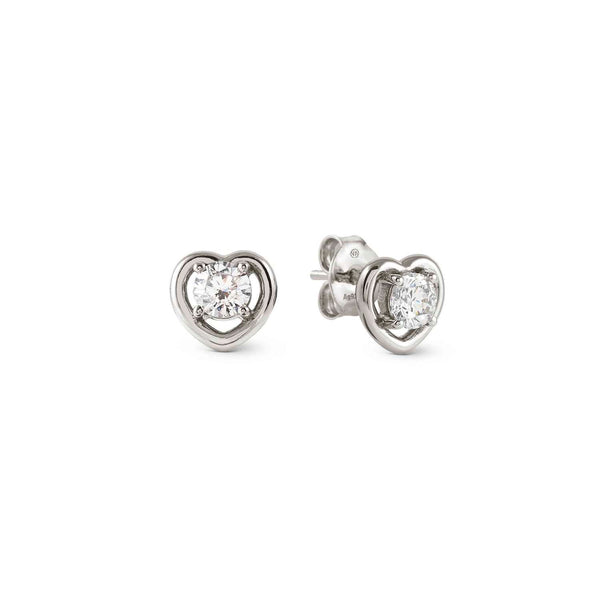 Nomination CosmicLove Heart Earrings with CZ silver