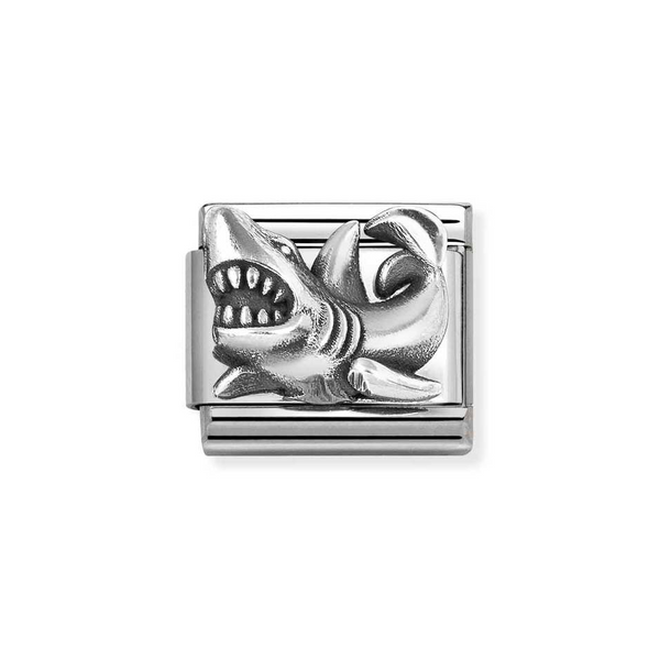 Nomination Classic Link Shark Charm in Silver