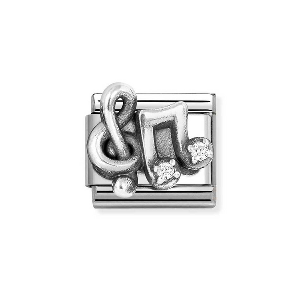 Nomination Classic Link CZ Music Charm in Silver