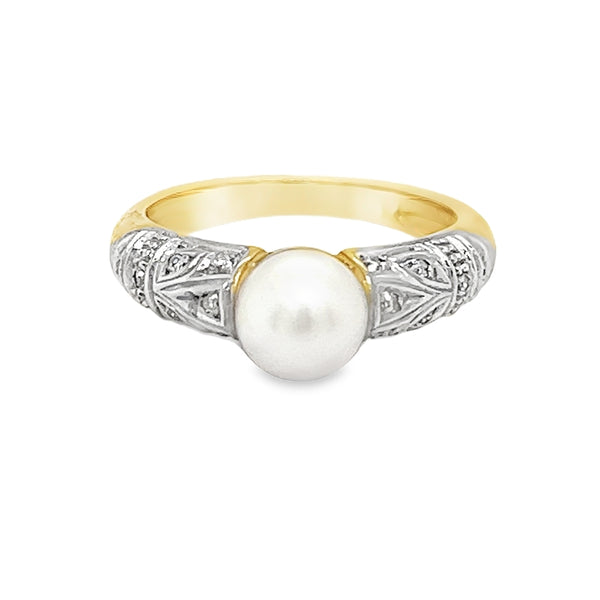 Cultured Pearl Ring 9ct Gold