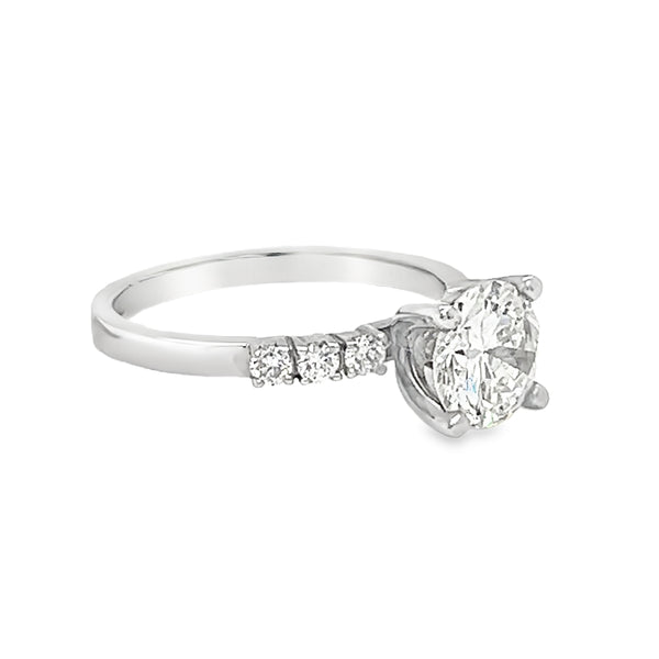 Solitaire Diamond Engagement Ring 1.31ct 18ct White Gold