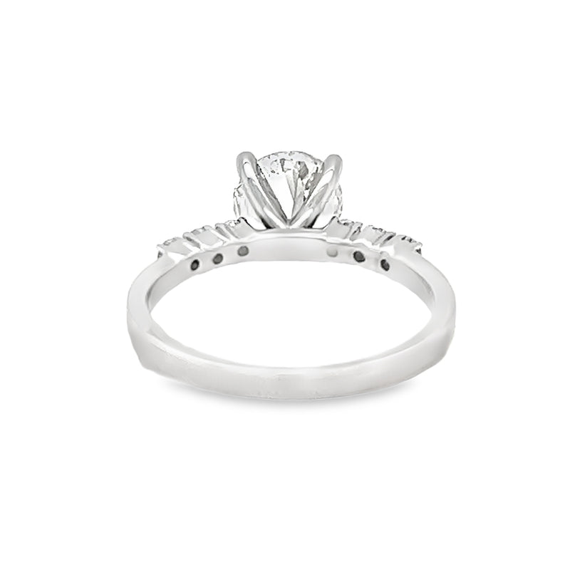 Solitaire Diamond Engagement Ring 1.31ct 18ct White Gold