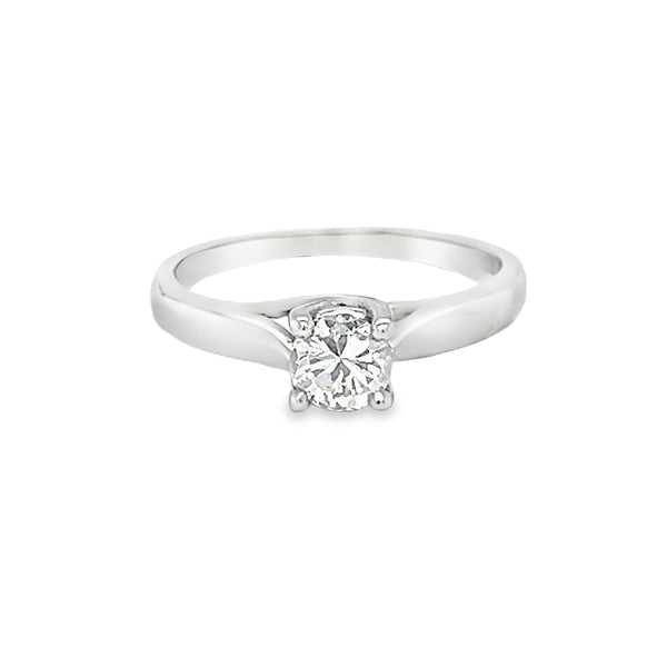 Solitaire Diamond Engagement Ring 0.40ct 18ct White Gold