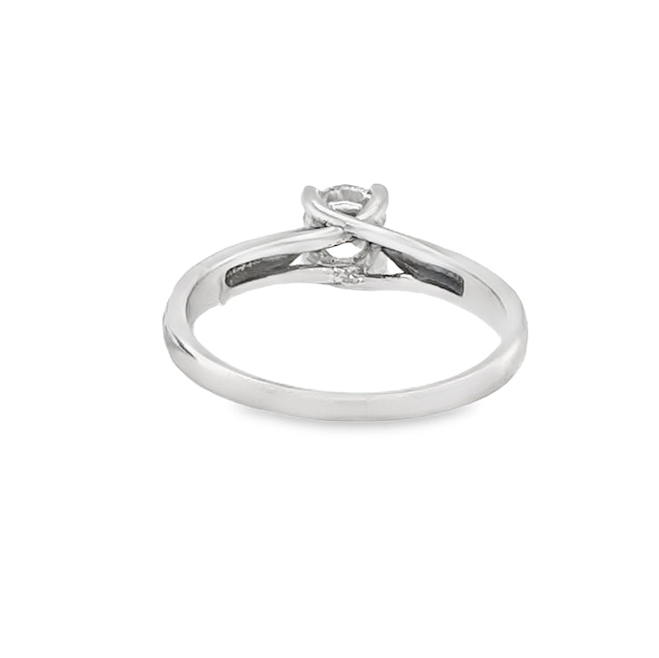 Solitaire Diamond Engagement Ring 0.40ct 18ct White Gold rear