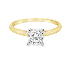 Solitaire Cubic Zirconia Engagement Ring 9ct Gold