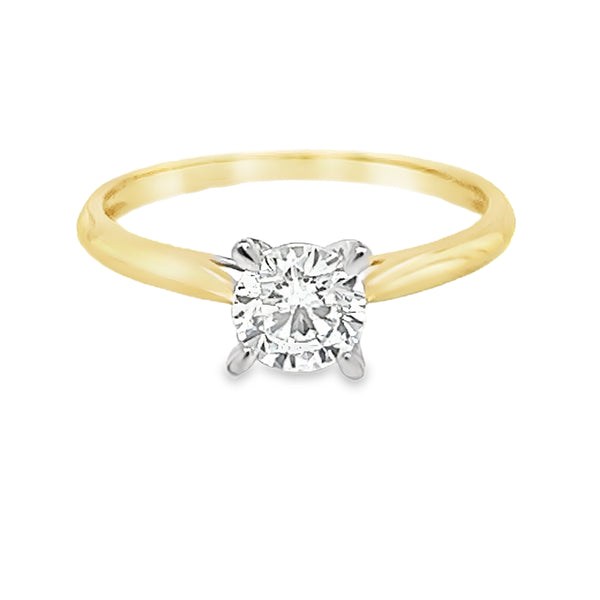 Solitaire Cubic Zirconia Engagement Ring 9ct Gold