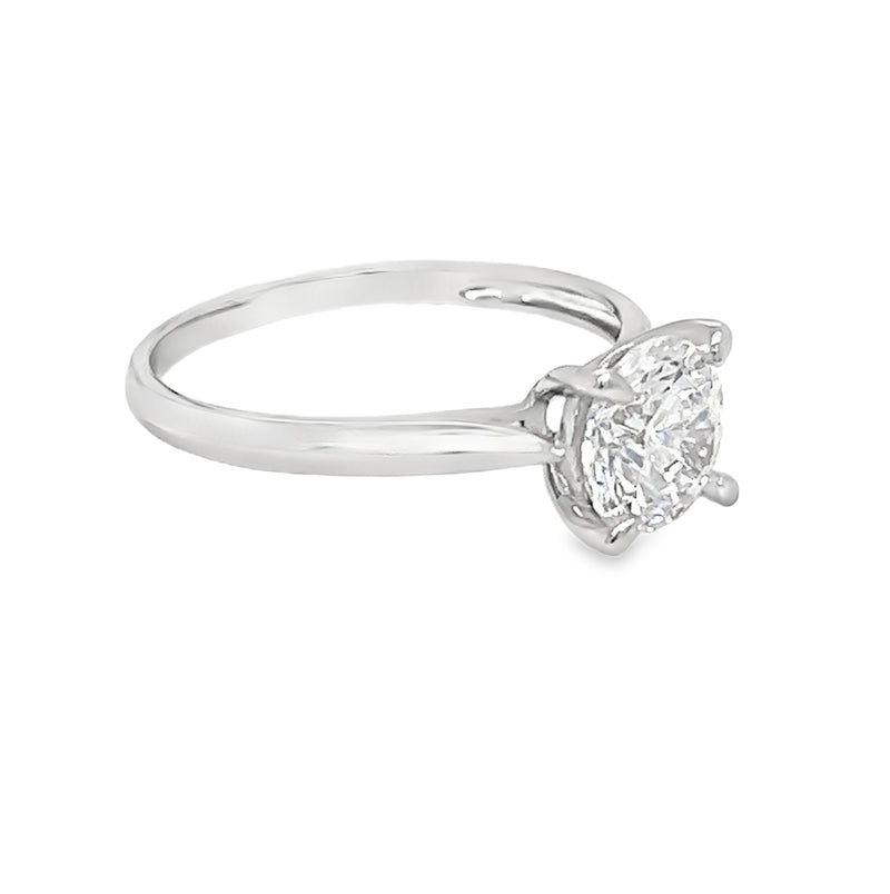 Solitaire 1.00ct Cubic Zirconia Engagement Ring 9ct White Gold