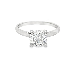 Solitaire 1.00ct Cubic Zirconia Engagement Ring 9ct White Gold