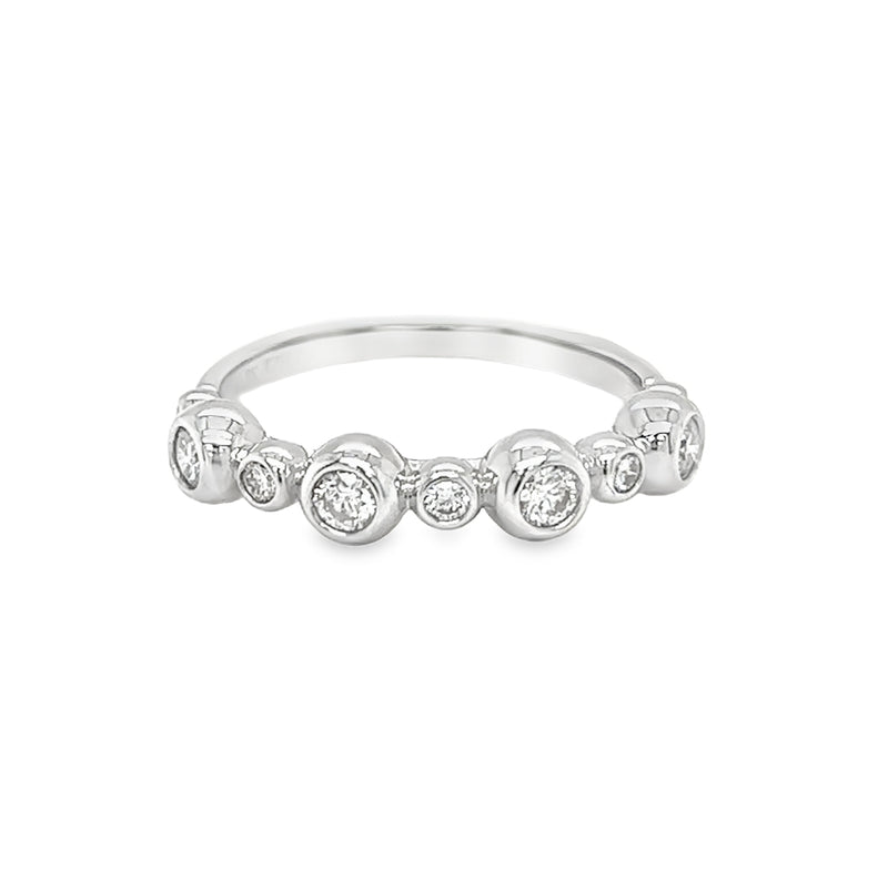 Diamond Bubble Eternity Ring 0.65ct 9ct White Gold