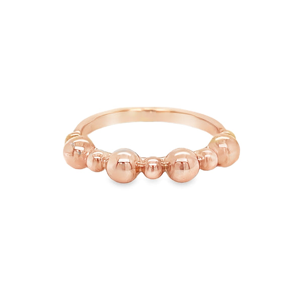 9ct Rose Gold Bobble Stacker Ring by Amore