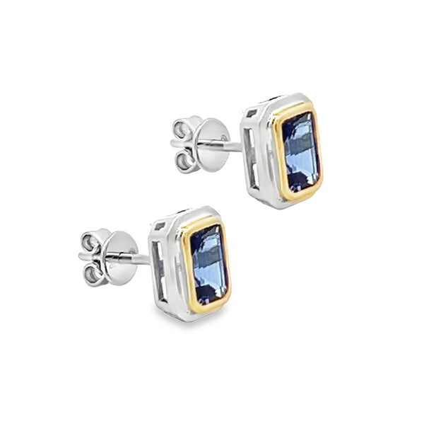 Amore 9ct Gold Tanzanite Earrings side