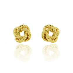 9ct Yellow Gold Knot Earrings