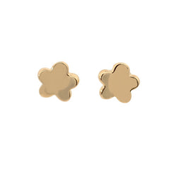 9ct Yellow Gold Flower Stud Earrings