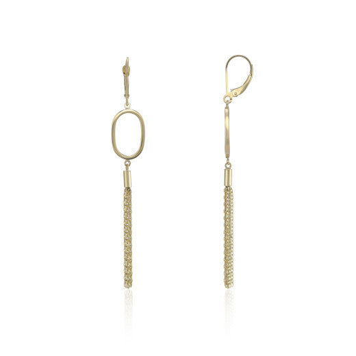 9ct Yellow Gold Tassle Drop Earrings