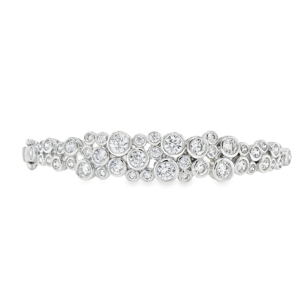 Sterling Silver Rhapsody in CZ Bangle by Amore