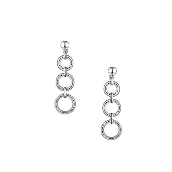 Cirque Silver Drop Earrings by Amore