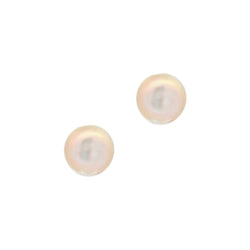 Fresh Water Cultured Pearl Button Earring 9ct Gold