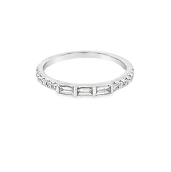 18ct White Gold Mixed Cut Diamond Eternity Ring