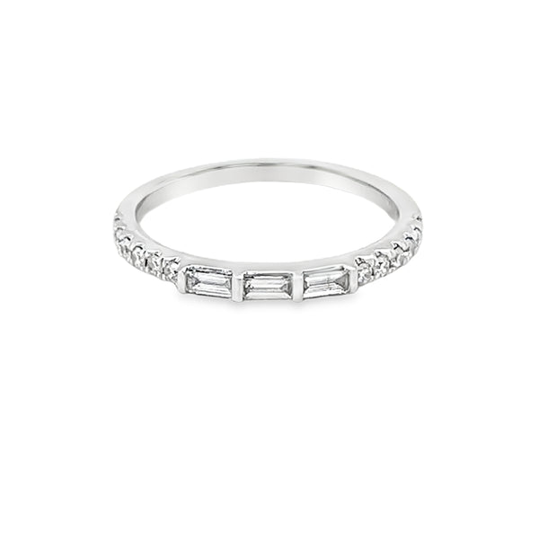 18ct White Gold Mixed Cut Diamond Eternity Ring