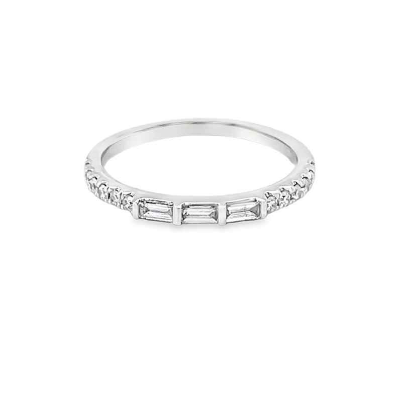 18ct White Gold Mixed Cut Diamond Eternity Ring