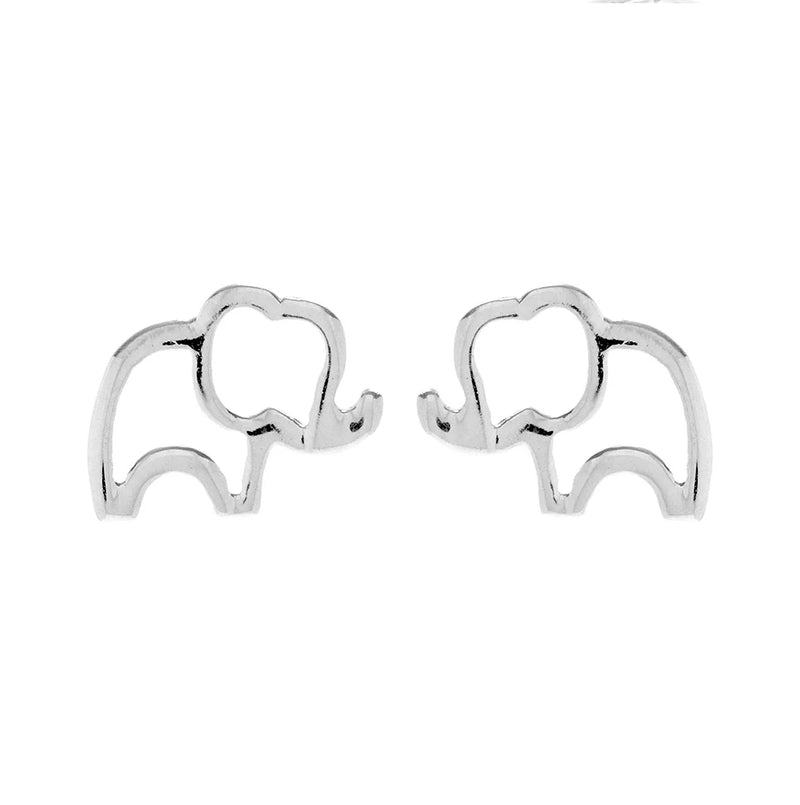 Sterling Silver Elephant Stud Children's Earrings